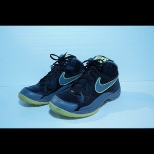 Lime green&black Nike high tops